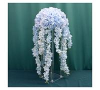 RCIDOS Top Aesthetics 35 45 50 cm Fiore Artificiale centrotavola Decorazioni for Matrimoni Strada Piombo Bouquet Fai da Te Glicine Vite Flores Palla Evento Festa di Seta(Blue,35cm Flower Ball)