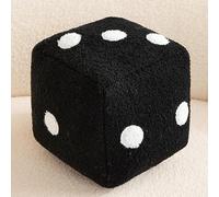 RCJCQSR Pouf ottomano quadrato in finta lana di agnello, poggiapiedi stile cartone animato, morbido pouf sfocato, con cerniera invisibile, per soggiorno e camera da letto (dimensioni: 20 cm, colore