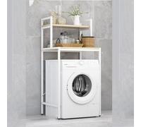 RCJCQSR Scaffale Sospeso per Lavatrice e WC, Salvaspazio con 2 Ripiani, Bianco