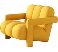 RCJCQSR Sedia da lettura, sedia imbottita in flanella, poltrona con struttura in legno, poltrona reclinabile moderna e semplice, divano singolo, sedia pigra per soggiorno, camera da letto, bar, camera