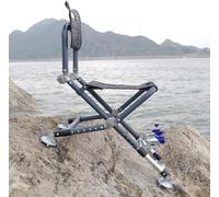 RCJCQSR Sedia da pesca pieghevole in alluminio, portatile, leggera, per il tempo libero, con schienale regolabile e gambe regolabili, sedia professionale da pesca con zaino, per terreni irregolari