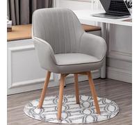 RCJCQSR Sedia girevole a 360° con gambe in legno massello, sedie da pranzo in velluto, poltrone ergonomiche imbottite senza ruote, per casa, ufficio, soggiorno, camera da letto (colore: D)