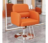 RCJCQSR Sedie da barbiere, parrucchiere e barbiere, girevole a 360 gradi, sedia da parrucchiere con pompa idraulica resistente (colore: arancione)