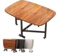 RCJCQSR Tavolo da pranzo pieghevole da cucina, allungabile, in legno, rettangolare, a forma di farfalla, tavolo da pranzo salvaspazio con ruote mobili per piccoli spazi (dimensioni: 100 x 60 x 75 cm,