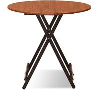 RCJCQSR Tavolo da pranzo pieghevole, salvaspazio, tavolo da cucina in legno con foglie a goccia, tavolo pieghevole allungabile con gambe in metallo per piccoli spazi (dimensioni: 80 x 74 cm, colore: