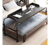 RCJCQSR Tavolo Sopra Il Letto, Scrivania Per Computer Portatile Altezza Regolabili 65-95CM, Mobile Studio Porta PC Con Ruote Per Mangiare E Lavorare Da Ospedale E Salotto(Color:black)