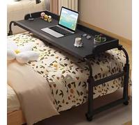 RCJCQSR Tavolo Sopra Il Letto, Scrivania Portatile, Tavolino Mobile 115 × 45 Cm Tavolo Infermieristico A Croce Tavolino Da Letto Divano Mobile Studio Porta PC Con Ruote(Color:black)