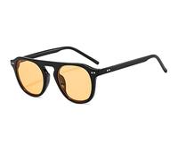 RCJOLLZ Occhiali da Sole Rotondi Classici da Uomo Occhiali da Sole Color Gelatina Occhiali da Sole da Donna Stile Punk all'aperto Occhiali Gialli Neri UV400 2022