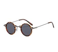 RCJOLLZ Occhiali da Sole Rotondi Piccoli Steampunk retrò Moda Donna Occhiali da Sole sfumati Oceano Trasparenti UV400 Occhiali da Sole Punk da Uomo