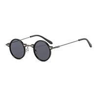 RCJOLLZ Occhiali da Sole Rotondi Piccoli Steampunk retrò Moda Donna Occhiali da Sole sfumati Oceano Trasparenti UV400 Occhiali da Sole Punk da Uomo