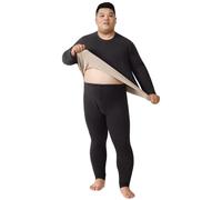 RCLONGEU Biancheria Intima Termica Set Uomo Maglia Maniche Lunghe Intimo Completo Termico Inverno Base Layer Pile Termici Autunno per Sci Ciclismo Running Trekking Sportiva (Dark Gray,6XL)