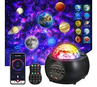 RCMo [2021 aggiornato] Proiettore di galassie, luci a pianeta multiplo per soggiorno, soffitto del soggiorno, lettore musicale Bluetooth, luce decorativa per adulti, festival