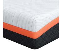 RCODSSK Matratze Weiß und Schwarz 140 x 200 cm Jacquard-Stoff | Gel Memory Schaum, Mittelfeste Unterstützung, Atmungsaktiv, Modernes Design für Schlafzimmer