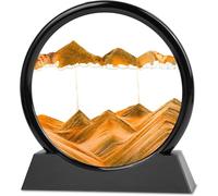 RCQD Clessidra 3D - Clessidra 3D - Decorazione a forma di clessidra 3D, paesaggio di mare profondo, estetico per ufficio, soggiorno, scrivania, adulto, bambini (oro, 18 cm)