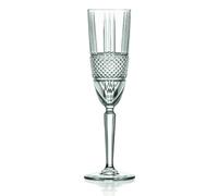 Set 6 Calici Spumante Flute BRILLANTE 19 cl Cristallo RCR per Bar e Ristorante