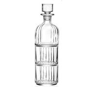 RCR COMBO - Set da whisky da 2 pezzi, 1 caraffa + 2 bicchieri, impilabile, in cristallo italiano