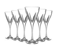 Rcr Crystal 6 Pezzo Fusion Wine Glasses Set - Moderno Bicchiere di Cristallo Calici Calici - 250ml