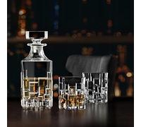 Set Etna Whisky Bottiglia Con 6 Bicchieri DOF In Vetro Resistente Luxion 7 Pezzi