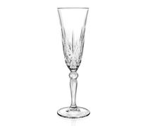 Rcr Melodia, set 6 calice flutè cl 16 in fine cristallo luxion®