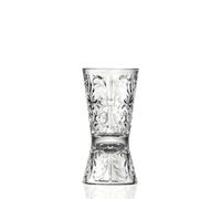 RCR Cristalleria Italiana S.p.a. Linea Tattoo | Bicchieri Jigger per Cocktail in Vetro Moderni Set 6 Bicchieri di Cristallo da 39 Cl