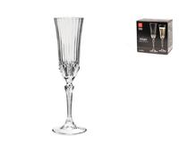 Rcr Set 6 Calici In Vetro Trasparente Per Flute Adagio Cl 18
