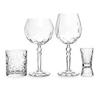 RCR Set Cocktail 4 Pezzi in Eco Cristal Glass Trasparente