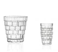 Rcr stack set 6 bicchieri acqua cl 32 imbilabile vetro luxion