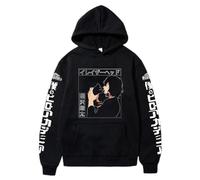 Rcrllya Anime My Hero Academia Felpa con Cappuccio Boku No Hero Academia Aizawa Shouta Mha Felpe Cozy Top Sudadera Felpa Moletom (Nero,L)