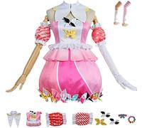 Rcrllya Anime Project Sekai Costume Cosplay colorato da palcoscenico Ootori Emu Otori Emu Parrucca Abito Abito Abito da Carnaval per Halloween (Ootori Emu,L)