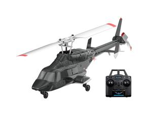 RCstrophex Elicottero RC A61 Airwolf 1:52 2.4G 4CH Flybarless, modello realistico con flusso ottico, barometrico e mantenimento dell'altitudine, per adulti e principianti