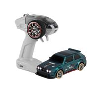 RCstrophex RC Drift Auto, 1:64, 4 WD, modalità doppia velocità, auto telecomandata con gas e sterzo completamente proporzionali, luce LED, regalo per appassionati e adulti (verde)