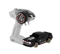 RCstrophex RC Drift Auto, 1:64, 4 WD, modalità doppia velocità, auto telecomandata con gas e sterzo completamente proporzionali, luce LED, regalo per appassionati e adulti (nero)