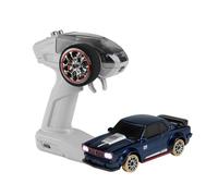 RCstrophex RC Drift Auto, 1:64, 4 WD, modalità doppia velocità, auto telecomandata con gas e sterzo completamente proporzionali, luce LED, regalo per appassionati e adulti (blu)