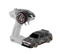 RCstrophex RC Drift Auto, 1:64, 4 WD, modalità doppia velocità, auto telecomandata con gas e sterzo completamente proporzionali, luce LED, regalo per appassionati e adulti (grigio)