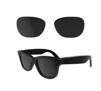 RCstyle Compatibile con occhiali intelligenti Ray-Ban Meta Wayfarer (standard) lenti sostituibili per uomo e donna 53-22 taglia L (nero), nero, L, Nero, Large