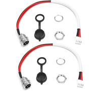 RCTGPGJAC Comoda Porta di Ricarica della Batteria, 3 Pin, 4 Fili, Cavo di Alimentazione, Hoverboard for Monopattino(2 Set)
