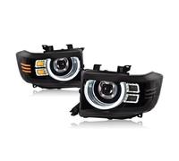 RCUIHGFB Faro Principale Compatibile con Toyota per Land per Cruiser LC70 LC79 2007-2020 Fari Anteriori Modificati con Indicatori di Direzione Dinamici, Luci Diurne DRL