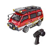 RCXTechPro Auto Delica RC in scala 1:24, 2,4 GHz 2WD fuoristrada spazzolato RC camion con velocità variabile, cambio manuale a 3 velocità, fari a LED modello di simulazione altamente dettagliato per