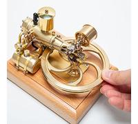 RCXTechPro Kit modello mini motore che funziona - 1.9CC orizzontale monocilindrico quattro tempi modello motore tre ruote meccanico da collezione per hobbisti e appassionati
