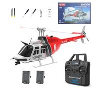 RCXTechPro RC ERA C138 Bell 206 RC Elicottero per adulti, scala 1:30 6CH giroscopio a 6 assi singolo rotore elicottero con posizionamento del flusso ottico Mantenimento dell'altitudine Volo stabile -