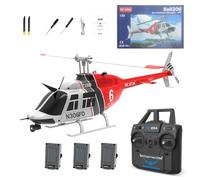 RCXTechPro RC ERA C138 Bell 206 RC Elicottero per adulti, scala 1:30 6CH giroscopio a 6 assi singolo rotore elicottero con posizionamento del flusso ottico mantenimento dell'altitudine stabile volo -