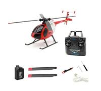 RCXTechPro RC-ERA C184 MD500 RC elicottero, 4CH singola elica 6-Axis Gyro stabilizzato aereo telecomando con flusso ottico e trasmettitore aggiornato per adulti -rosso/1 batteria