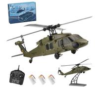 RCzephyr Elicotteri RC per adulti, WL K170 Black Hawk UH-60L 170 Dimensioni 2.4G 4CH Flybarless elicottero telecomando modello con mantenimento dell'altitudine e decollo/atterraggio con una chiave