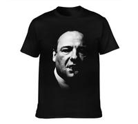 RDBGHAUK Tony Soprano T Shirt Crime Drama TV Series Cotton Mens T-Shirt Plsize Print Tshirt Cute Black L
