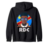 RDC, Bandiera Congolese, Ragazzo Congo Repubblica Democratica, Ragazzo Africano, Congolese Felpa con Cappuccio