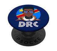 RDC, Bandiera congolese, Ragazzo del Congo Repubblica Democratica, Ragazzo africano, Congolese PopSockets PopGrip Adesivo