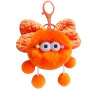 RDCIRP Grazioso portachiavi a forma di bricchetta, piccolo ciondolo a forma di bricchetta, portachiavi con ciondolo for borsa, peluche con design a bricchetta Bownot for zaini(arancia)