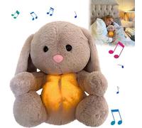 RDCIRP Il coniglietto di peluche Relief Bunny, popolare bambola coniglietto musicale che respira e si illumina, giocattoli for dormire, giocattoli for alleviare l'ansia e lenire