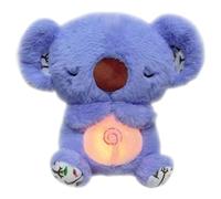 RDCIRP Peluche anti-ansia, simpatico peluche a forma di koala con luci musicali e movimento di respirazione ritmico for bambini e bambine che dormono(Blu)