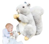 RDCIRP Peluche scoiattolo, simpatico animale di peluche a forma di scoiattolo, peluche a forma di animale selvatico con coda grande, for decorare la casa.